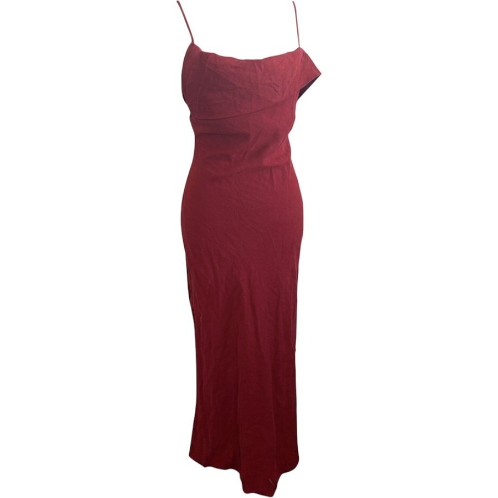 Zara Womens Cowl Neck Open Back Midi Slip Dress S Wedding Fall Date Night